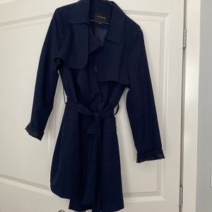 Navy ladies trench style jacket